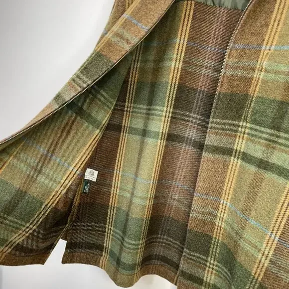 Vintage Lauren Ralph Lauren Wool Plaid Front Zip Jacket Shacket Shirt Womens L - Picture 5 of 11